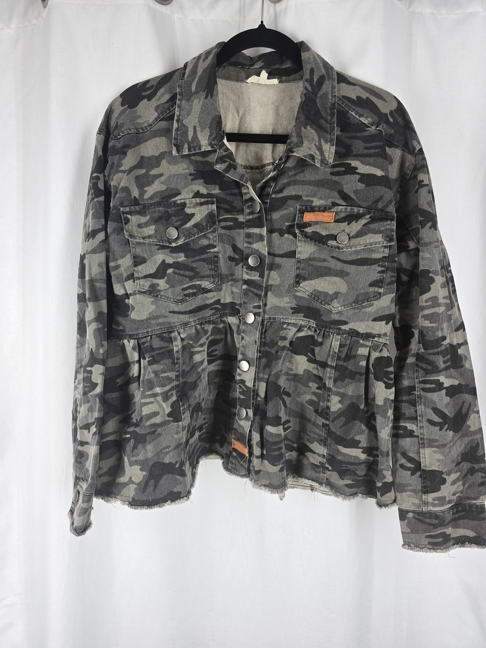 Mystree Women's Camouflage Utility Jacket - Green & Black